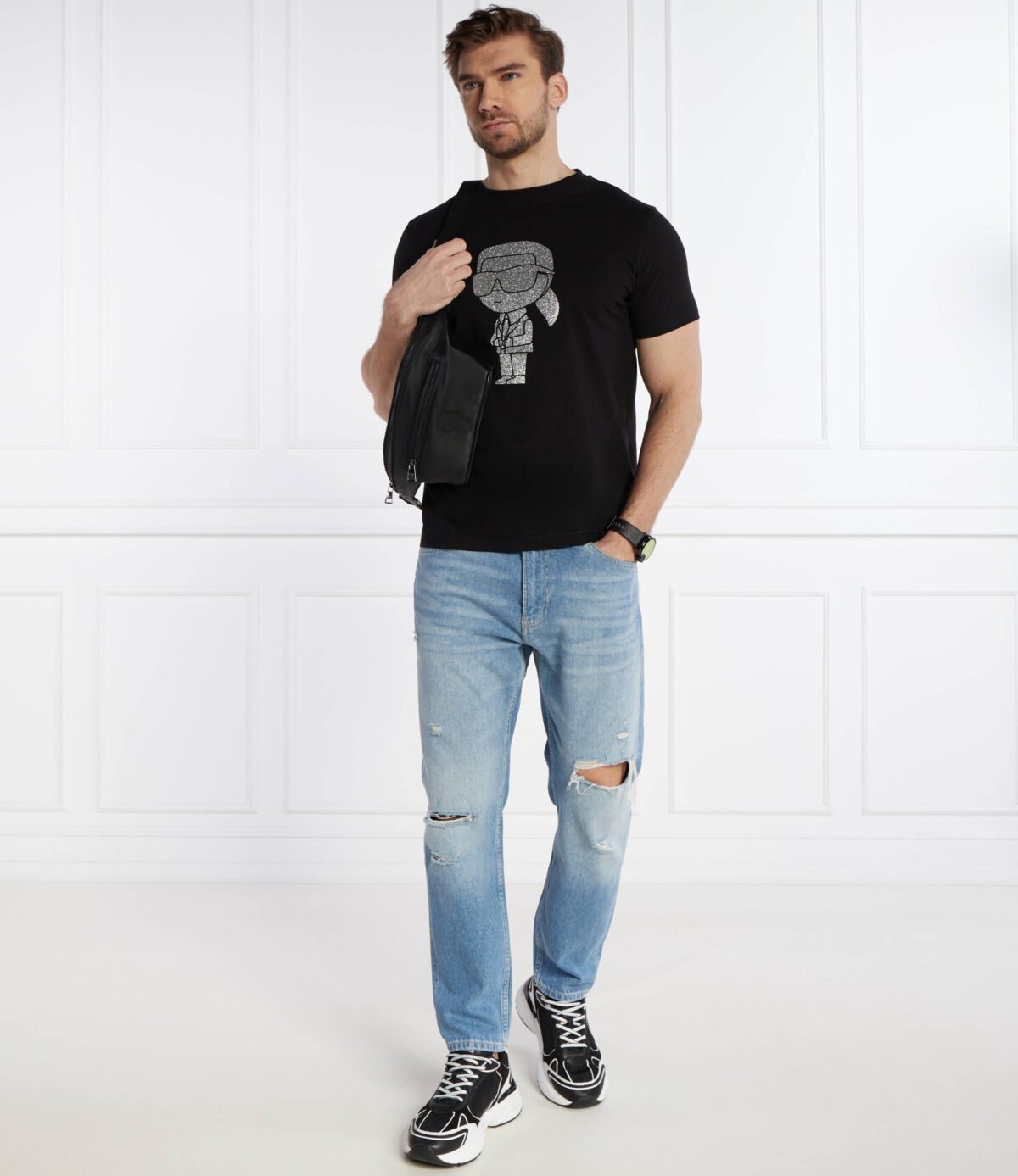 KARL LAGERFELD 755425 TSHIRT BLACK